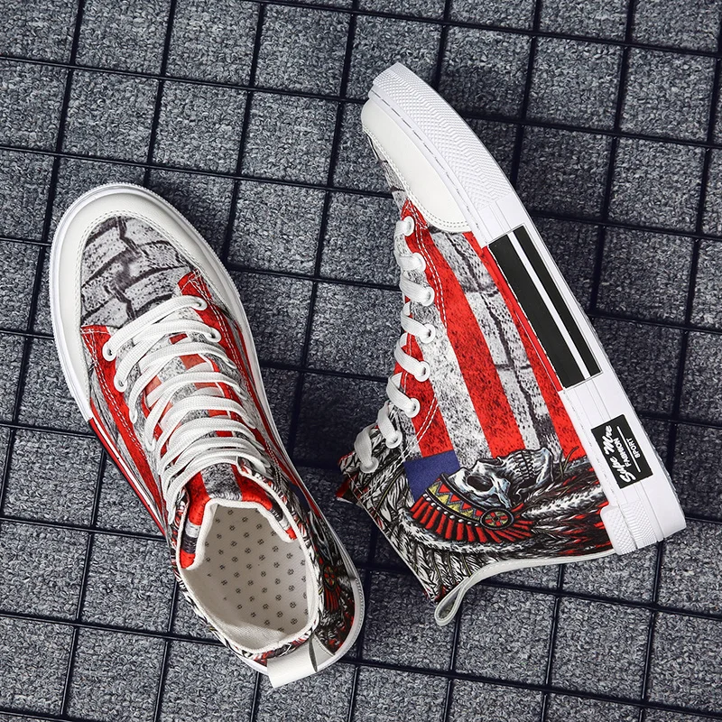 Новинка Высота верхушки 1970 s парусиновая женская обувь Taylor Dragon Fire zapatos de hombre для