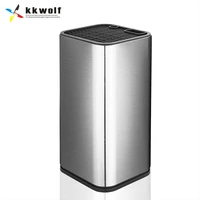 kkwolf fashion stainless steel holder kitchen universal knife block standing storage stand safely stores knives scissors cooking