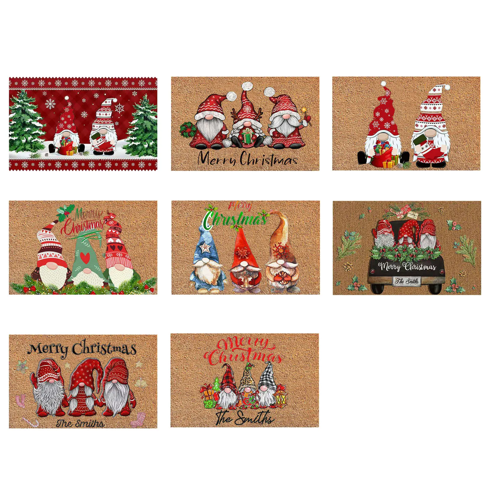 

Christmas Gnome Dwarf Doormat Welcome Sign Carpet Front Porch Rug Santa Claus Door Mat Xmas Home Decorations Ornaments