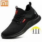 Кроссовки Xiaomi Mijia неразрушаемые мужские, безопасная рабочая обувь со стальным носком, непробиваемые легкие дышащие кеды
