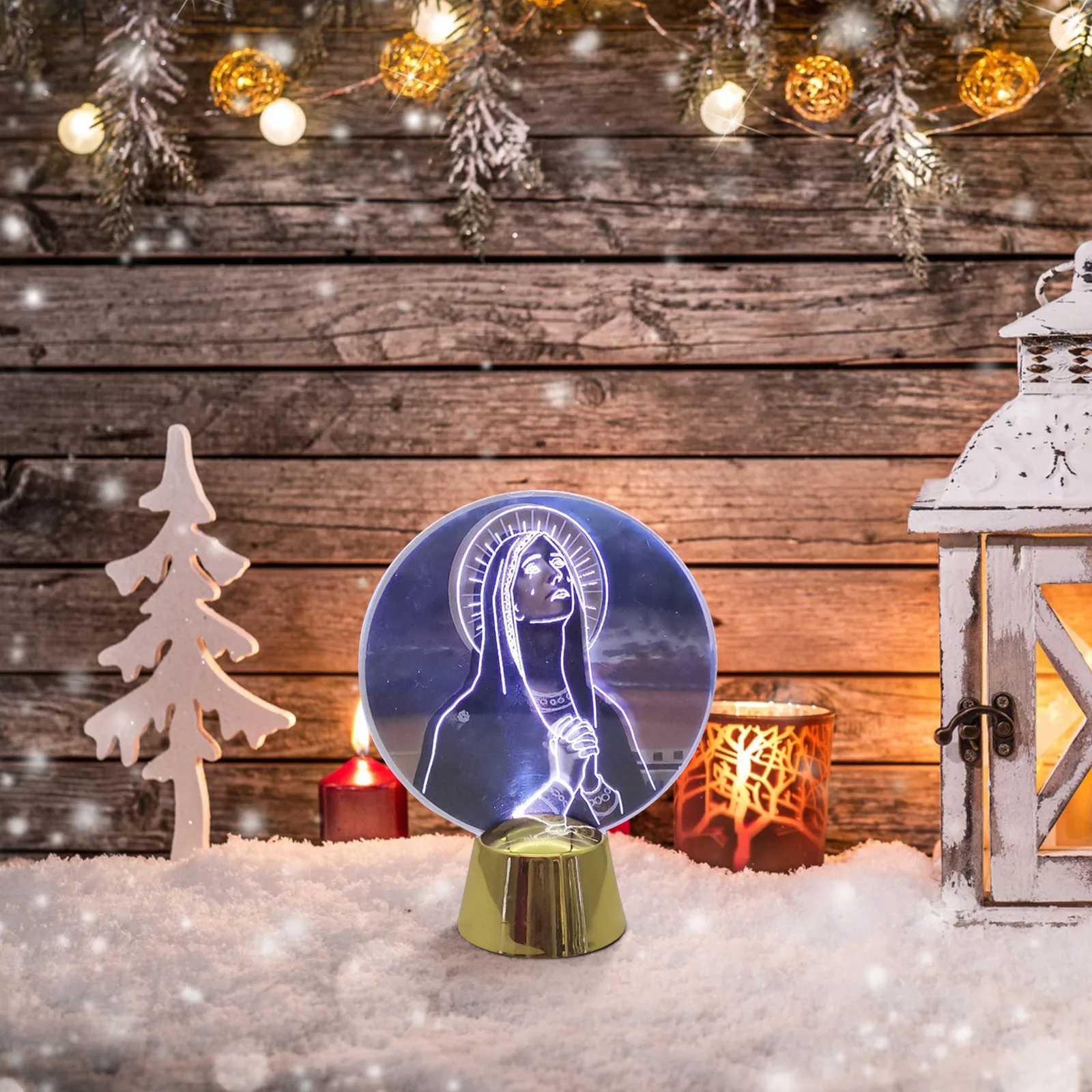 Christmas Decorations For Home Tree Elk 3d Acrylic Night Light Xmas Gift Navidad 2021 New Year #T2P | Дом и сад