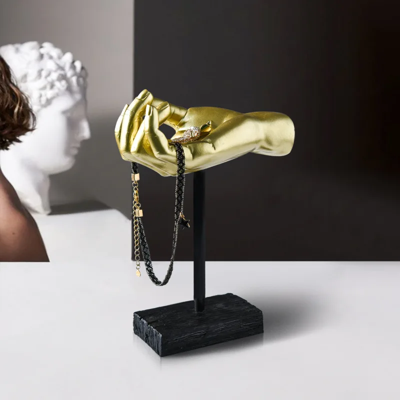 Простой золотистый держатель для ювелирных изделий роскошный ТВ-шкаф винный