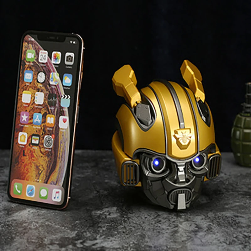 Трансформеры Bumblebee для шлема Беспроводная колонка Bluetooth 5 0 с поддержкой Fm-радио Usb
