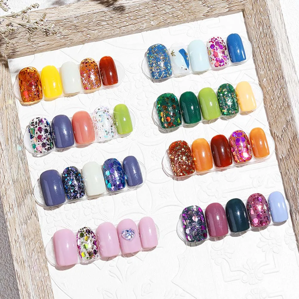 

Net Celebrity Popular Nail Art Korea Big Sequined Nail Glitter Hot Ins Burst Glitter Laser Hexagonal Glitter Powder