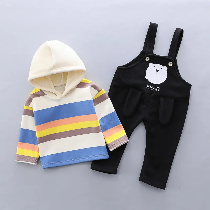 Осенне-зимняя одежда для маленьких мальчиков и девочек детская хлопковая