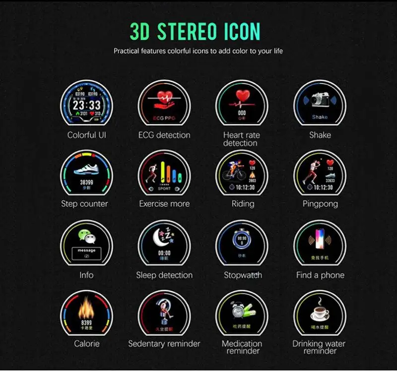 Смарт часы Sanda N58 с пульсометром ЭКГ сигнализацией и напоминанием