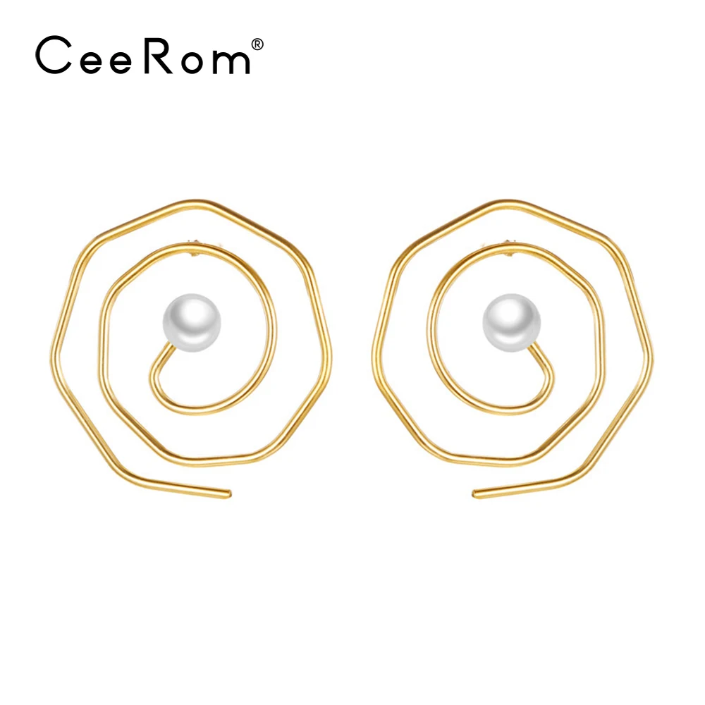 

Женские простые серьги-капельки CeeRom, геометрические серьги с имитацией жемчуга, модное Ювелирное Украшение