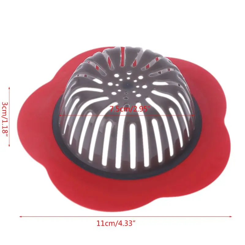 

Hair Catcher Bath Drain Shower Tub Strainer Cover Sink Trap Basin Stopper Filter Scratch-Resistant and Durable