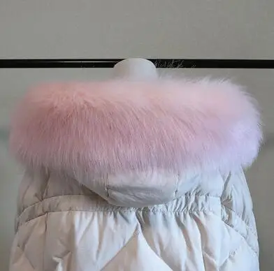 pink Осенне-зимний женский шарф из енота, лисы, воротник из искусственного меха, шарф с капюшоном, мех меховой воротник, шарф 90 см, R1933 - Цвет: pink