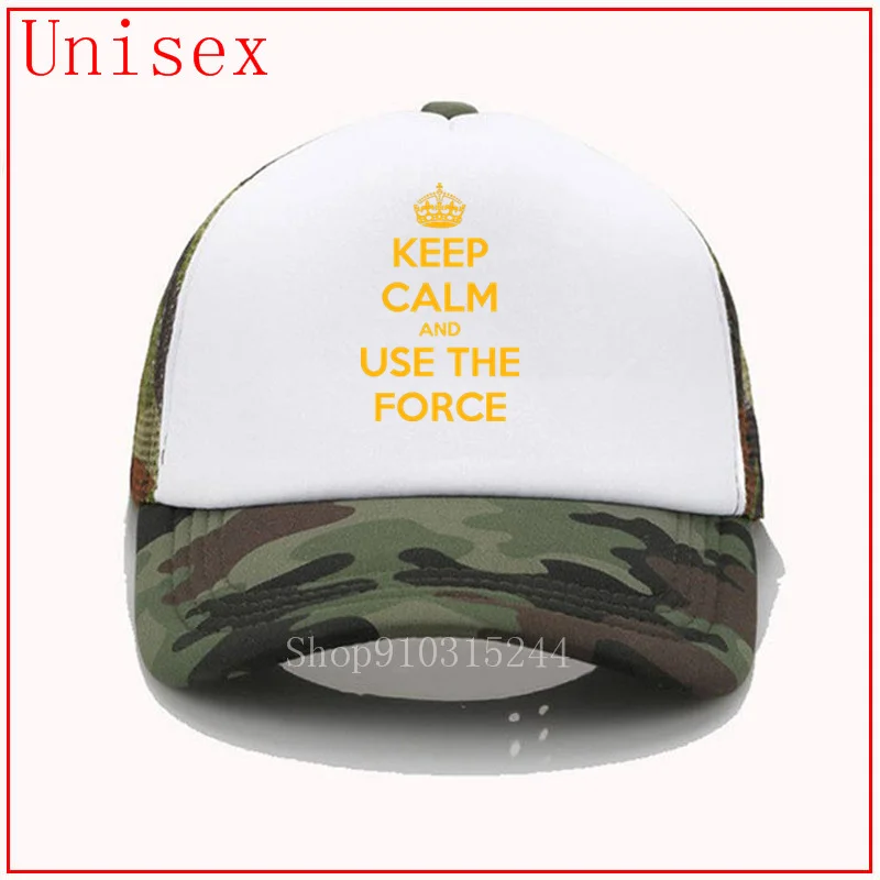 Бейсболка с пластиковым покрытием для женщин надписью keep calm and use the force соломенная
