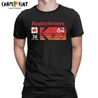 Мужские футболки Kodak Kodachrome, забавная футболка с коротким рукавом и круглым вырезом, футболка из 100% хлопка, женские топы