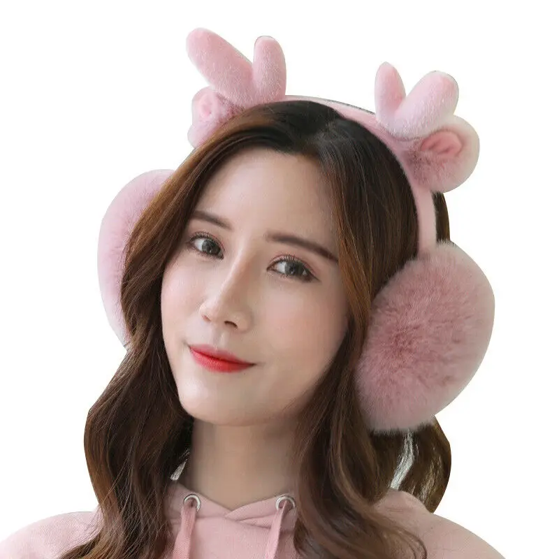 Роскошные женские зимние теплые наушники толстые плюшевые пушистые Новинка |