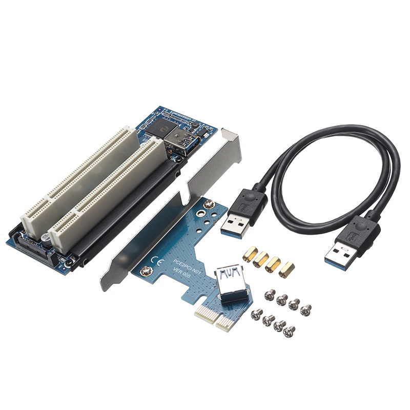 Новое поступление PCI-E Express X1-двойной PCI-адаптер прочная металлическая карта
