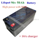 GTK Высокое напряжение 96 в 50 Ач lifepo4 96 в литиевый для 5000 Вт солнечной системы RV EV HEV резервный источник питания мотор home + зарядное устройство 10 А