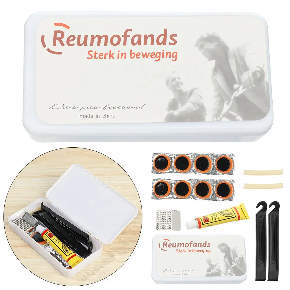 

Tire Fix Kit Puncture Repairing Tools Repair Tools Kits Bike Maintenance Glue Rubber Patch Piece Outdoor Cycling Accessories