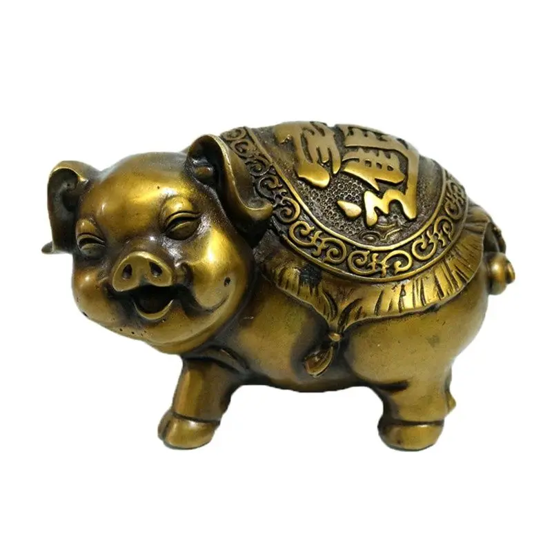 

Antique bronze play old bronze copper pure handicraft jewelry ornaments Fu pig household living room