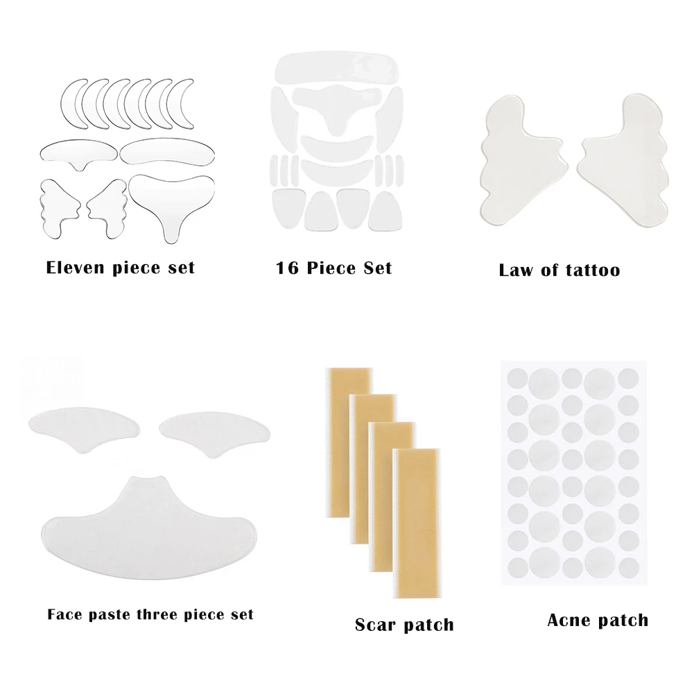 Силиконовые патчи для ухода лица 1 набор стикеры удаления морщин лифтинга кожи