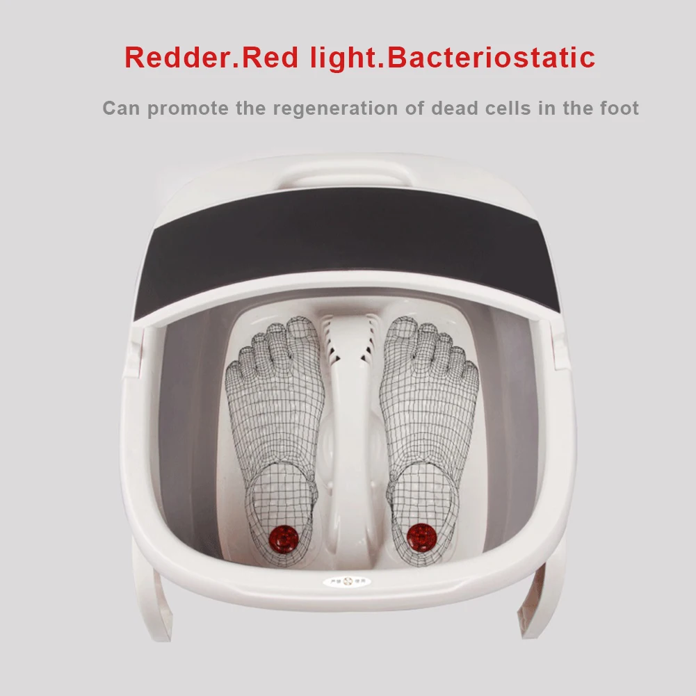 Спа для ног складной Электрический нагрев ванна портативный пузырьковый