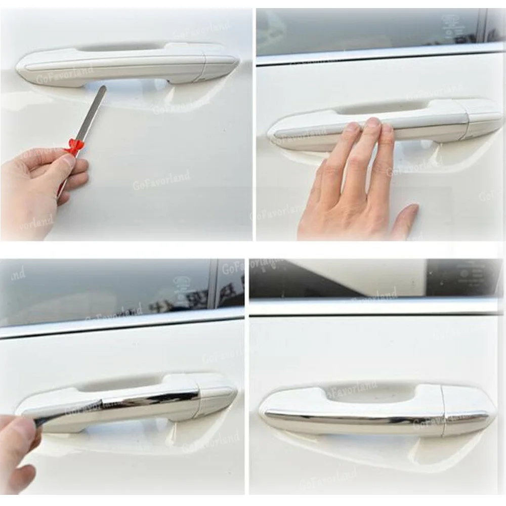 8 шт./компл. накладка на дверную ручку из стали для Fusion 1 5 T 2013 2014 2015 2016|Наклейки