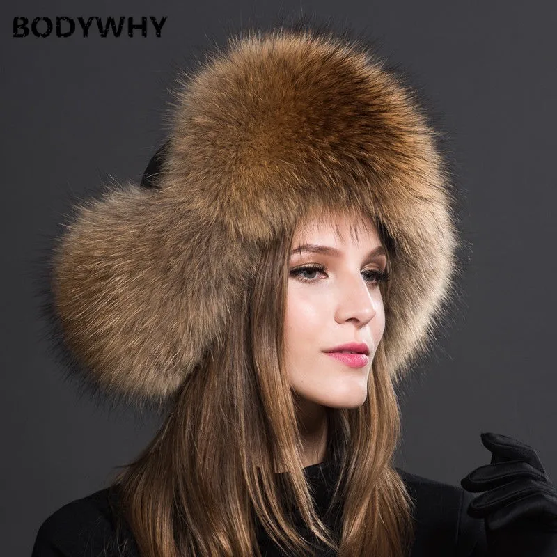 100% натуральный мех лисы шапка русская ушанка из натуральной овечьей кожи теплая
