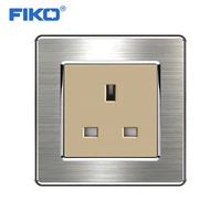 fiko wall type 86 english standard socket mobile phone charging stainless steel panel hong kong macao english standard