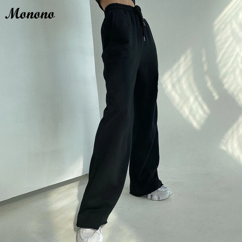 

Spring Autumn Women Loose Casual Pants Joggers Sweatpants High Waist Drawstring Slim Running Tights Sportswear Wide Leg Trousers
