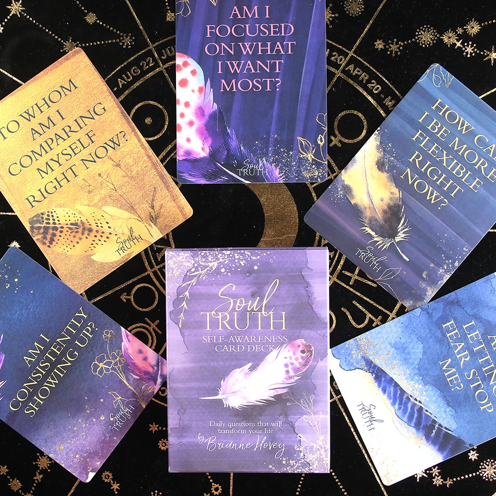 Soul Truth-cartas de auto-concientizaci&oacute;n para principiantes, cartas de Tarot con gu&iacute;a, juego de mesa, exquisita y gu&iacute;a-0