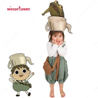 35 47 child over the garden wall gregory cosplay costume for kids with hat and pet frog