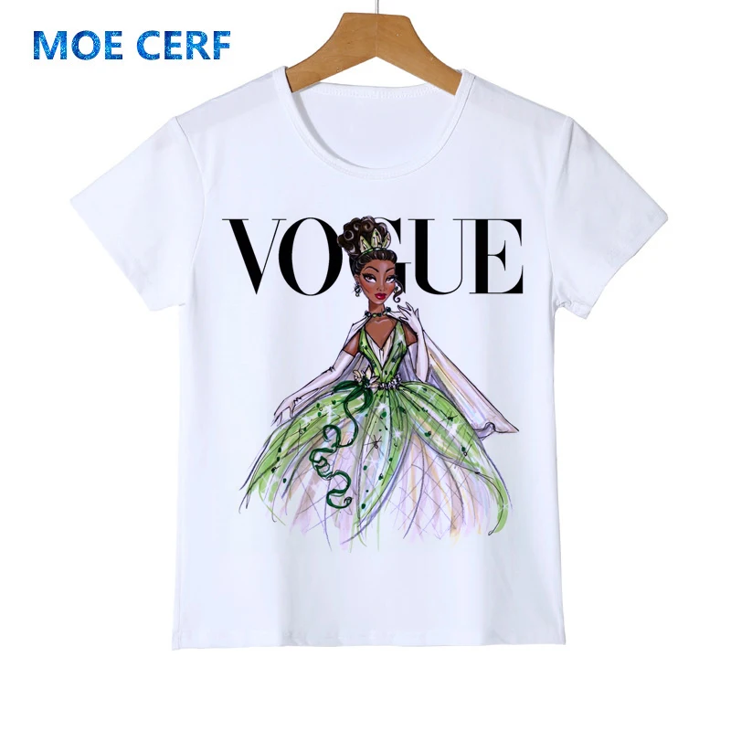 Cartoon Kid T Shirt Children's Tops Tees 3D VOGUE Princess Print Tees Girls& Boys Fashion Queen Tshirt Y42-8 - Цвет: 9