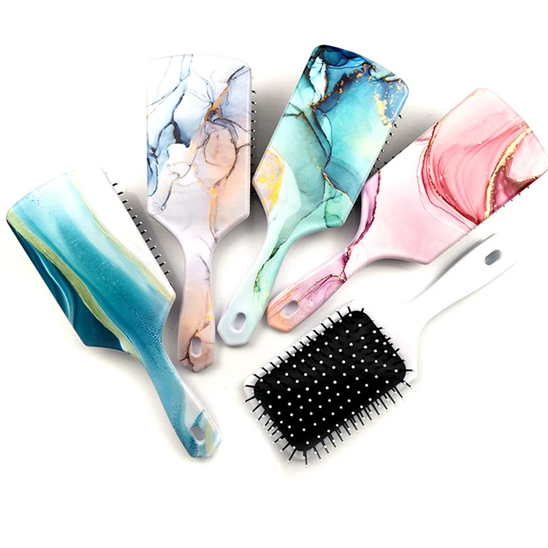 

Мрамор расческа для волос салонная расческа парикмахерские прямые волосы кудрявые щетка для волос Массажная щетка для облегчения расчесыв...