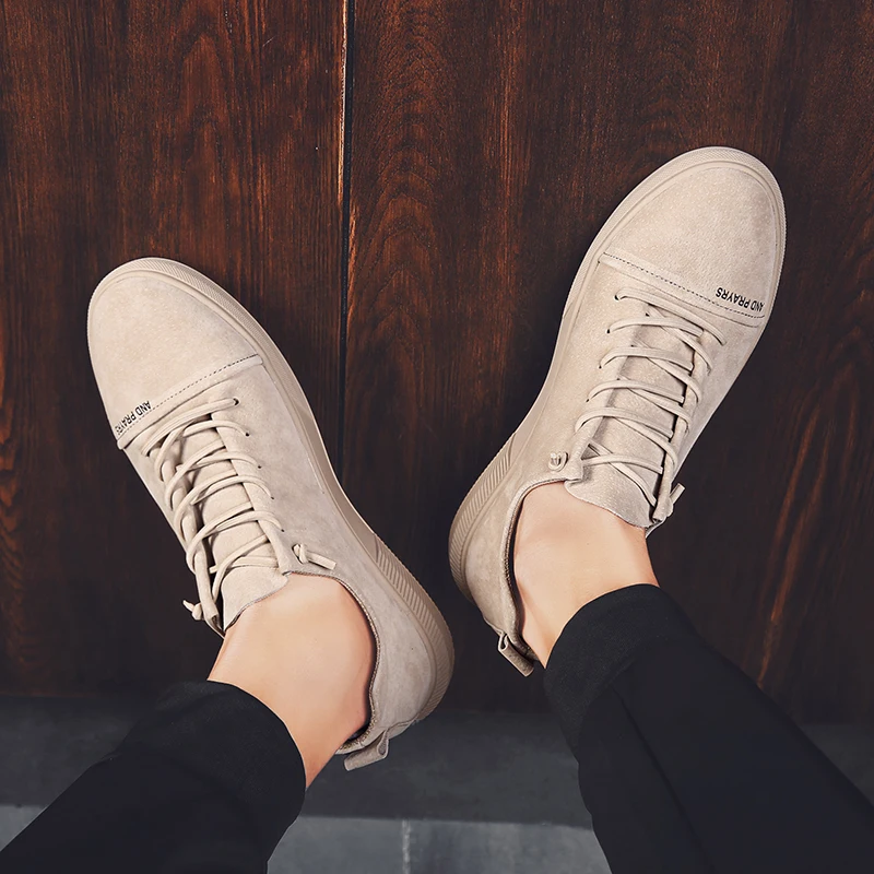 Мужские Винтажные кроссовки из замши с низким верхом на плоской подошве шнуровке