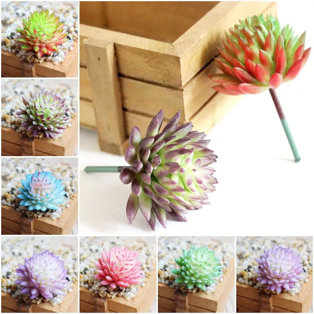 

Creative Flocking Artificial Succulents Plants Home Garden Decoration Plastic Plants Mini Office Desktop Bonsai Drop Shipping
