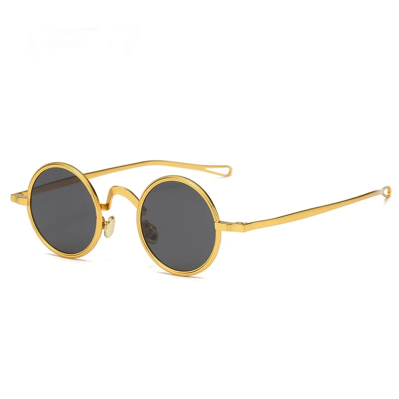 

2023 ARE Retro Metal Round Punk Polarized Sunglasses Women Clear Anti-Blu-Ray Lens Glasses Frame Men Shades UV400 Sun Glasses
