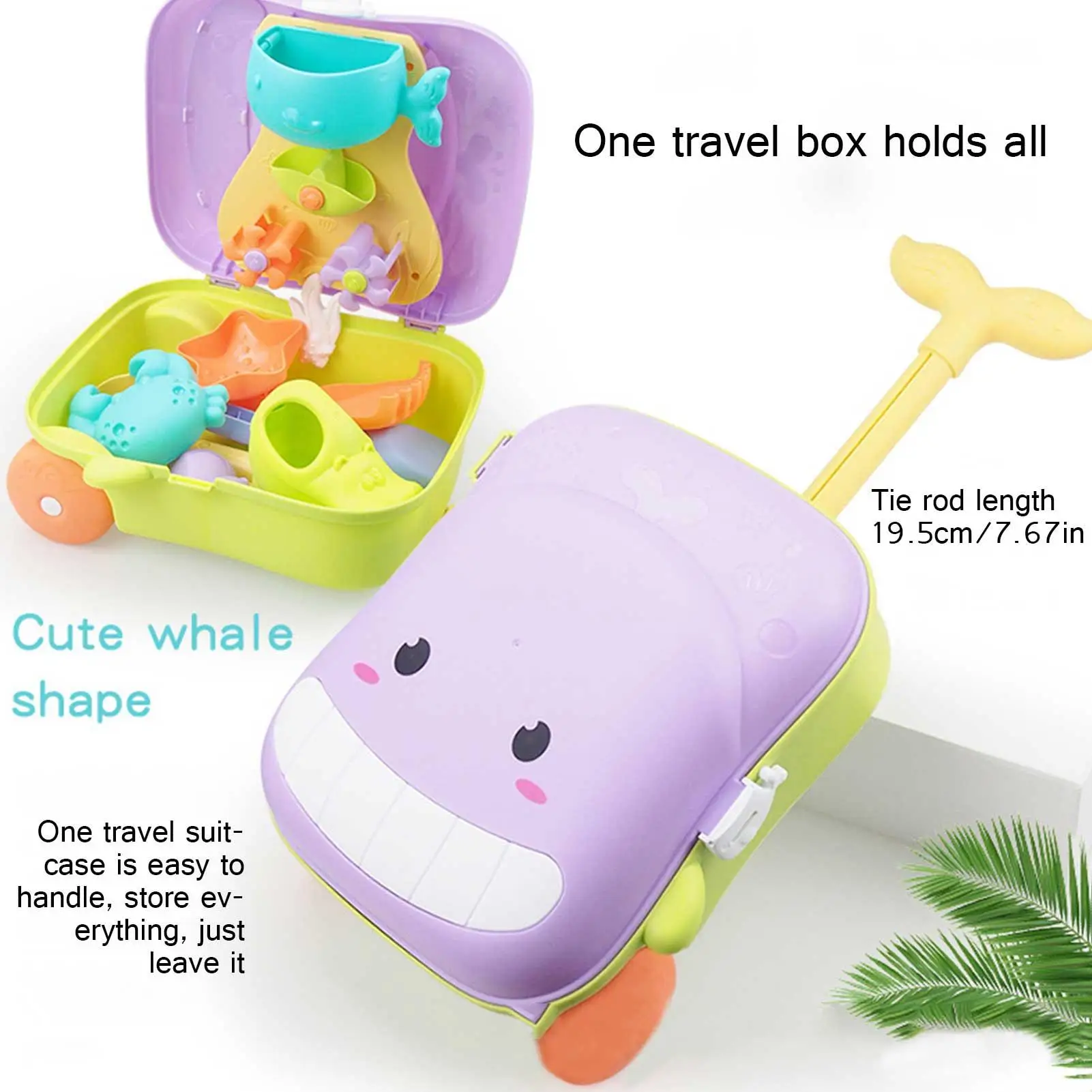 

Beach Toys sandbox Set for Kids Baby Beach Game Toys Summer Toys for Beach Play Sand Water Game Trolley Case