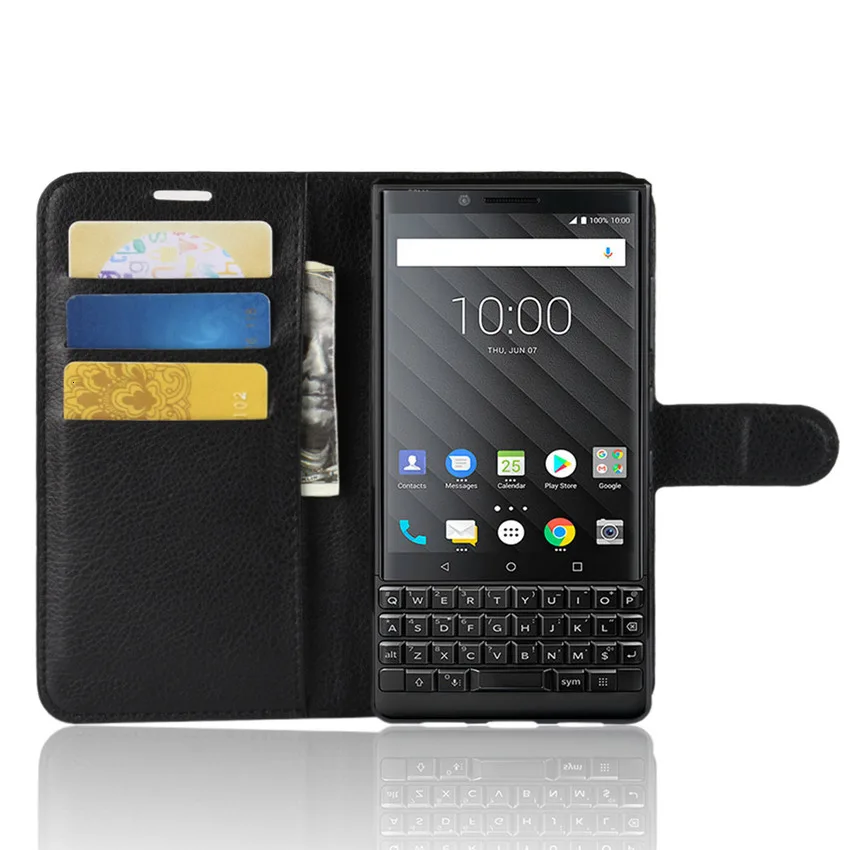 Чехол для BlackBerry Key 2 высококачественный кожаный флип-чехол телефона чехол