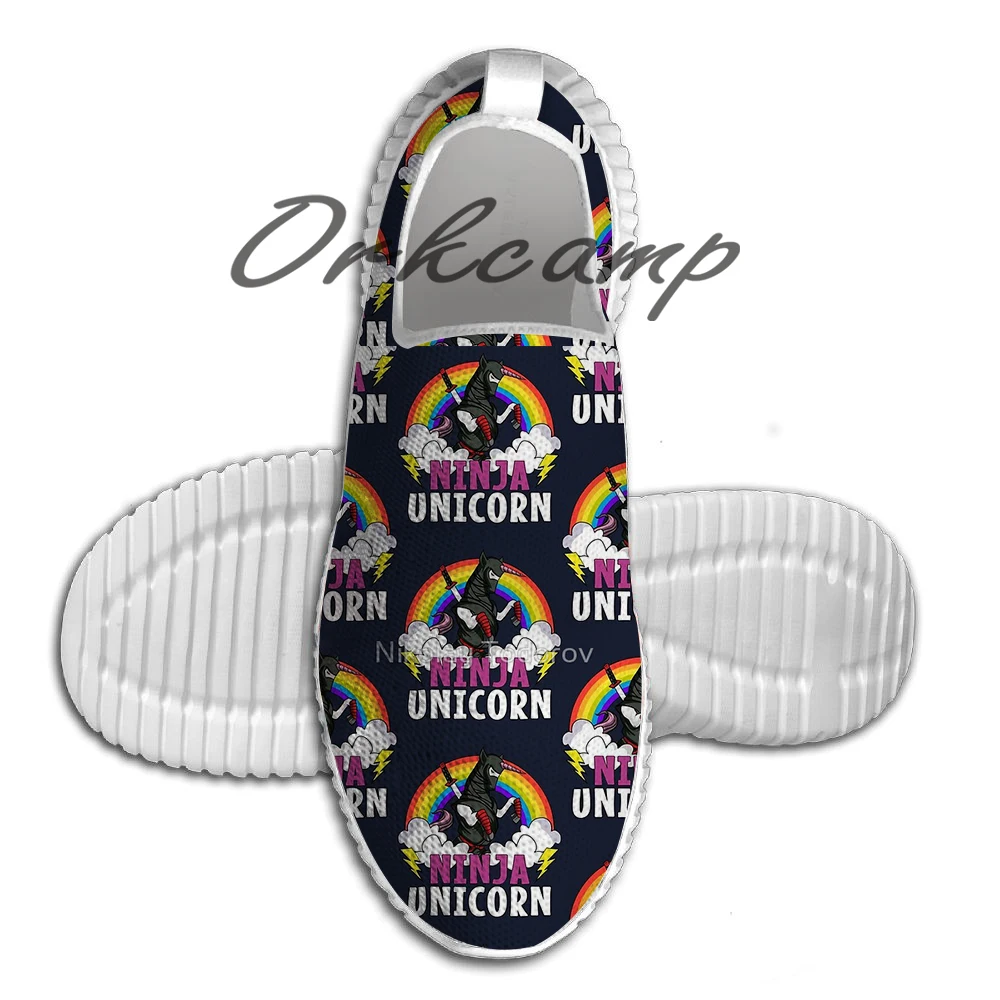 

Ninja Unicorn Colorful Rainbow Metal Martial Ar Running Shoes Walking Shoes Summer Comfortable light weight Jogging Yoga shoes