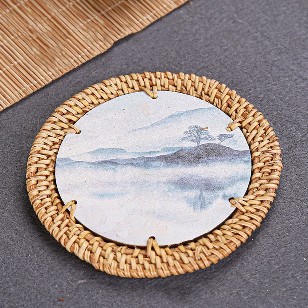 

1 шт. подставка под тарелку, подставки, коврики для кухонного стола, подставка из ротанга, коврики для чашек, подкладка, коврик с изоляцией, кр...