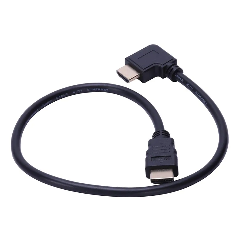 Высокоскоростной кабель HFES 90 градусов с прямым углом A к Hdmi 2 0 Golded коннектор 18G
