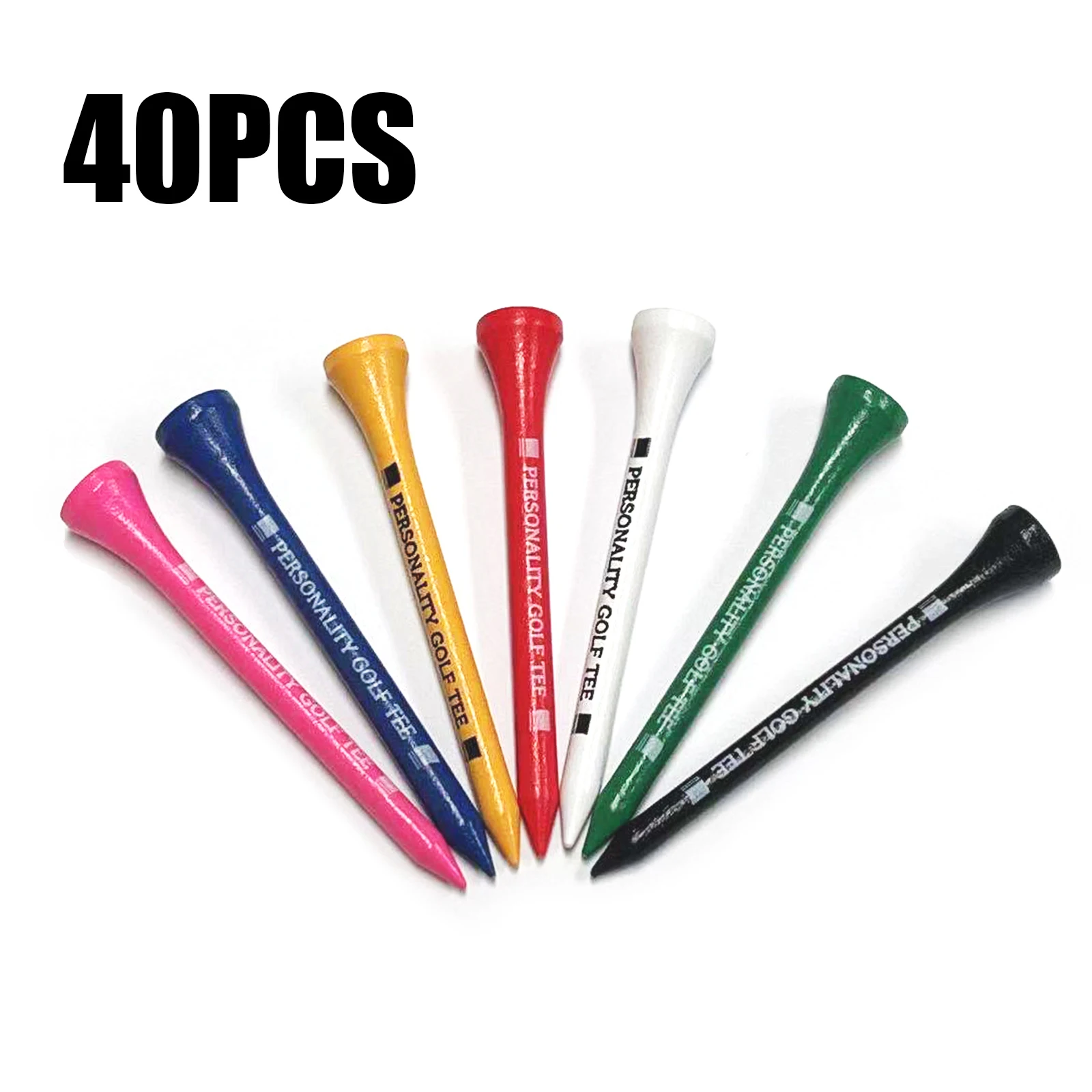 

40PCS Wood Golf Tees Wholesale Bamboo Golf Tees Driver Golf Balls Holder Training Accessories 7CM 70MM 2-3/4 INCH