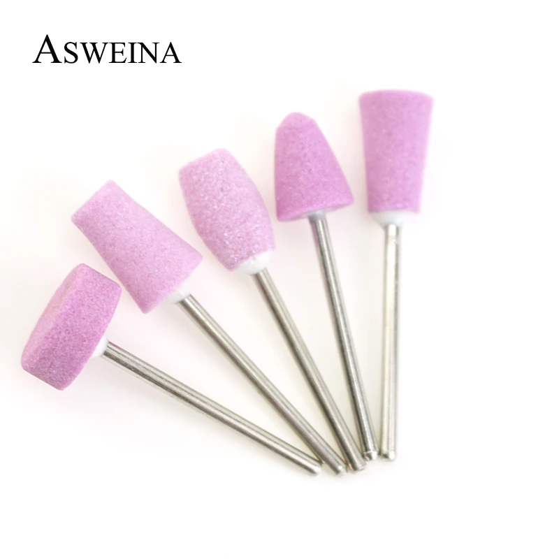 ASWEINA 12 шт. розовая керамическая каменная фреза для ногтей Корундовая