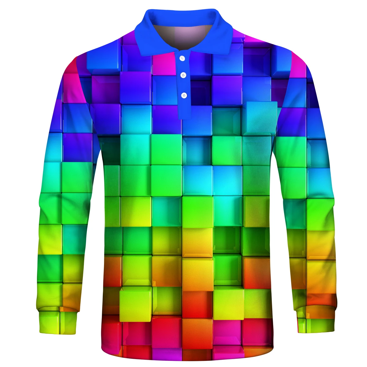 Летние 3D рубашки поло собственного дизайна одежда радужного цвета модные в стиле