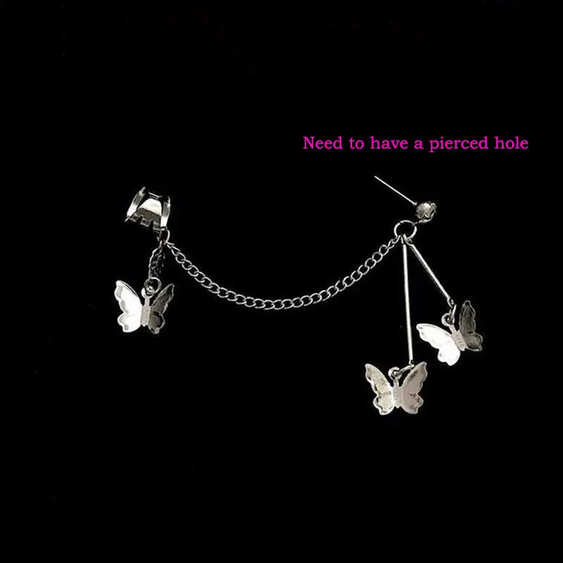 Женские серьги бабочки из цинкового сплава модные клипсы ювелирные