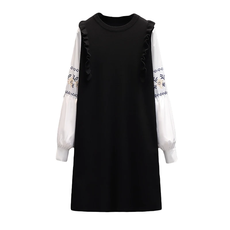 

Женское трикотажное мини-платье, размеры до 4XL