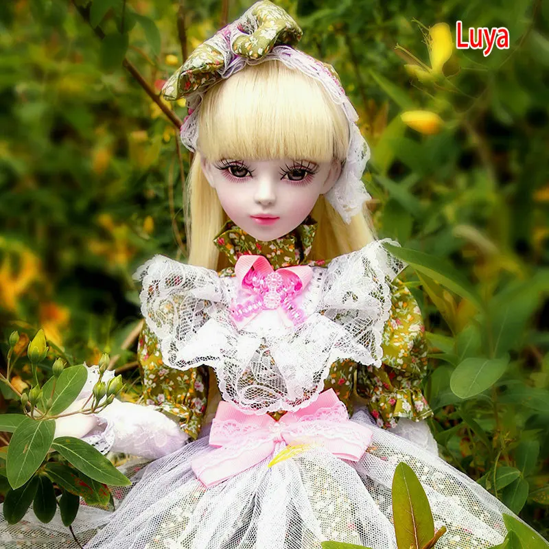 23 дюйма золотистые куклы принцессы большой 60 см блонд игрушка кукла Bjd 1/3 кукла полный набор с макияж соединенная девочка кукла детские игрушки