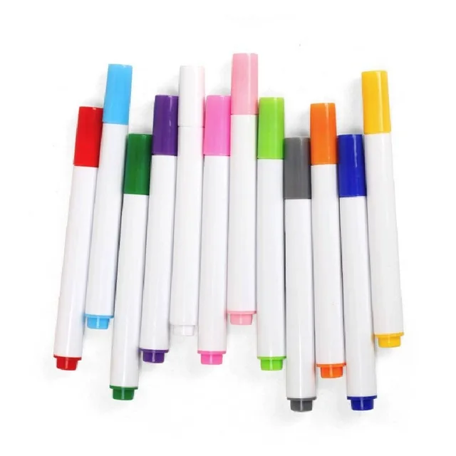 12 pens Детский портативный мягкий мел доска для рисования с водой Мел жизнь раскраска доска "сделай сам" Живопись 12 ручек - Цвет: 12 pens