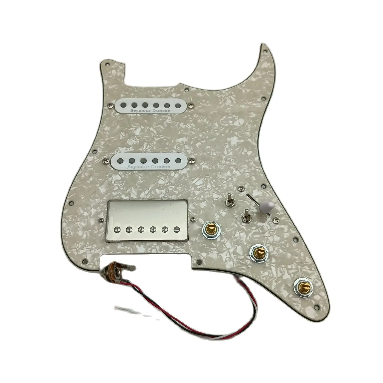 

Loaded Prewired SSH Pickguard Set Chrome Seymour Duncan SLL1 SH4 Alnico Pickups 2 Single Cut 8 Way Switch Welding Harness