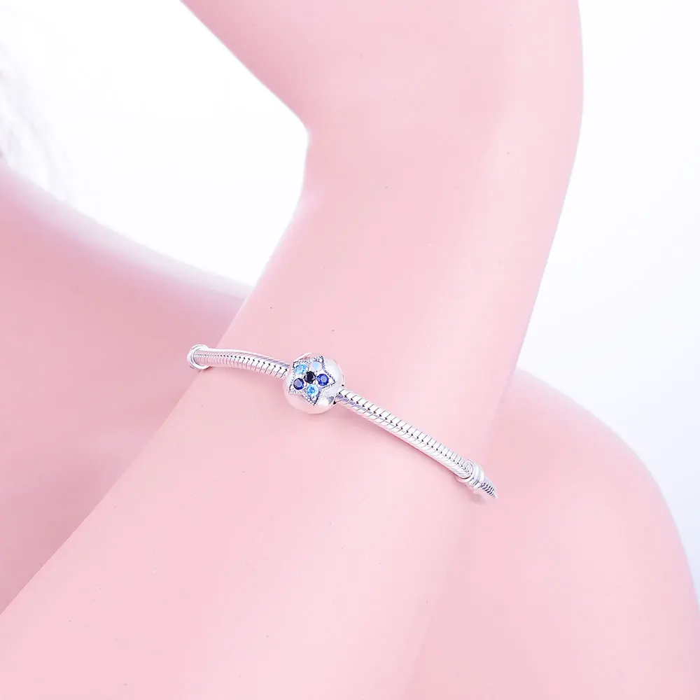 Цена оптовой продажи Аутентичные 925 стерлингового серебра циркония клип