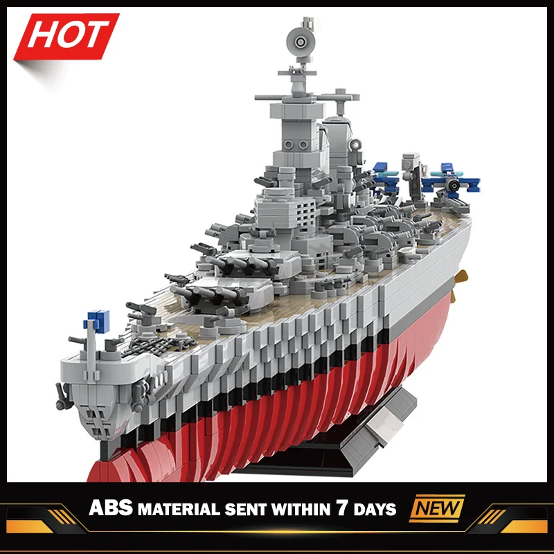 

Moc Technical Military Lowa-Class Battleship-USS-Missouri Constructor Children's Toys Building Blocks Bricks For Kids Gifts