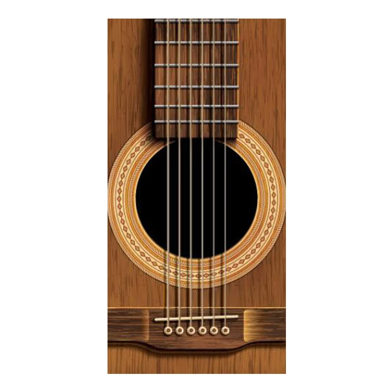 

Funny Natural Wood Acoustic Guitar Microfiber Beach Travel Towels Music Teacher Gift Bathroom Shower Sport Towel for Gym Lounger