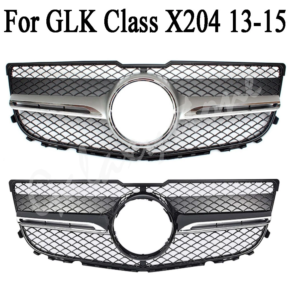 Передняя решетка бампера для Mercedes Benz GLK Class X204 GLK250 GLK300 GLK350 2013 2014 2015 AMG Black Chrome |